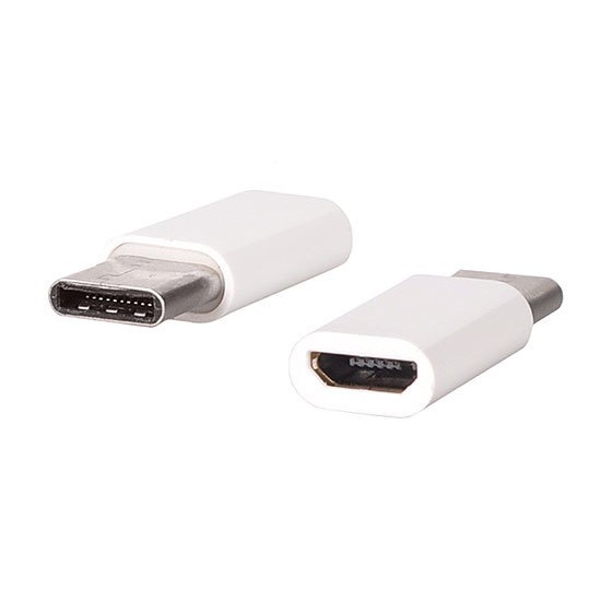 Adapter - Micro USB to Type C - WHITE Adapter - Micro USB to Type C - WHITE