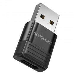Borofone Adapter BV18 - USB to Type C - black Borofone Adapter BV18 - USB to Type C - black