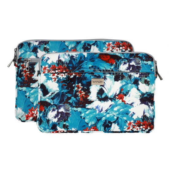 Wonder Sleeve Laptop 17 inches white poppies Wonder Sleeve Laptop 17 inches white poppies