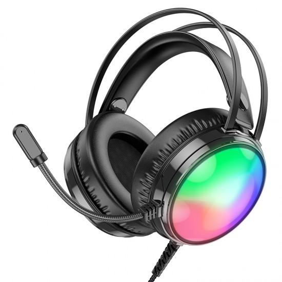 Borofone Headphones BO108 Flame gaming with microphone black Borofone Headphones BO108 Flame gaming with microphone black