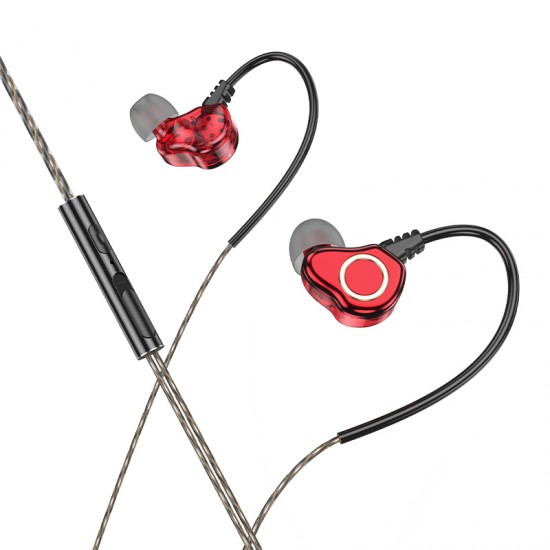 Borofone Earphones BM88 Sea with microphone Type C red