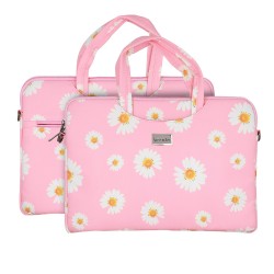Wonder Briefcase Laptop 13-14 inches pink daisies Wonder Briefcase Laptop 13-14 inches pink daisies