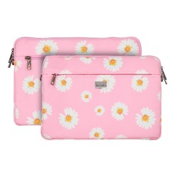 Wonder Sleeve Laptop 17 inches pink daisies Wonder Sleeve Laptop 17 inches pink daisies