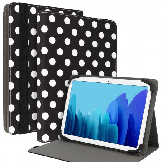 Wonder Canvas Tablet Case 13 inches black polka-dot