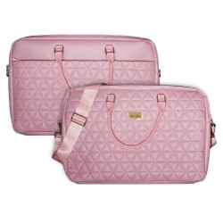 Wonder Briefcase Laptop 15-16 inches pico quilted pink