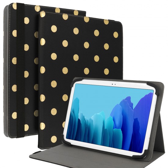 Wonder Canvas Tablet Case 13 inches gold polka-dot