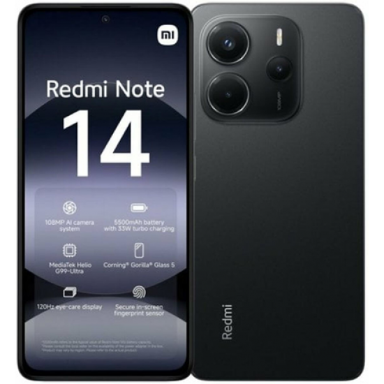 XIAOMI REDMI NOTE 14 256GB ROM/8GB RAM MIDNIGHT BLACK EU XIAOMI REDMI NOTE 14 256GB ROM/8GB RAM MIDNIGHT BLACK EU