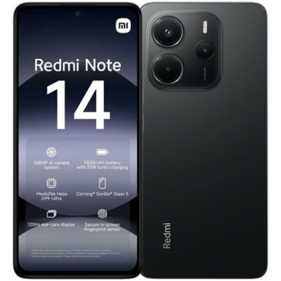 XIAOMI REDMI NOTE 14 128GB ROM/6GB RAM MIDNIGHT BLACK EU