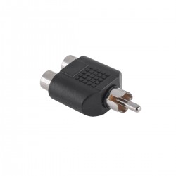 Μετατροπέας RCA σε 2xRCA M/F ασημί