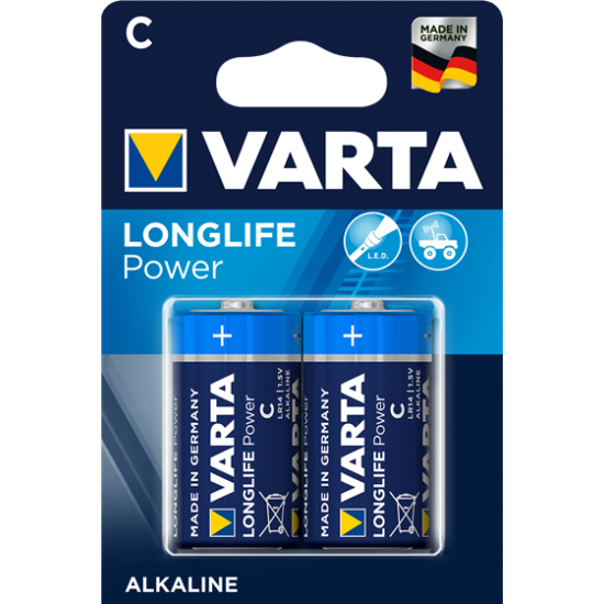 VARTA 4914 συσκ.2 AΛΚΑΛΙΚΗ LONGLIFE POWER C 1,5V